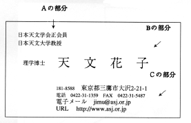 名刺面標準デザイン